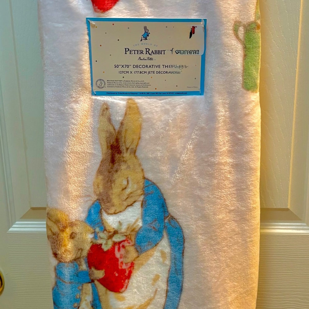 Peter Rabbit 50” x 70” Decorative Throw Blanket